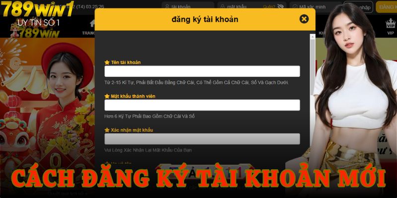 Cách đăng ký tài khoản mới